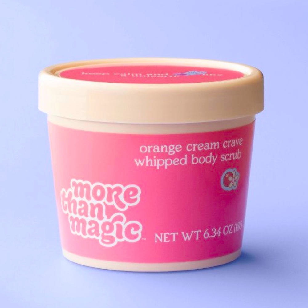 Orange cream whipped body scrub